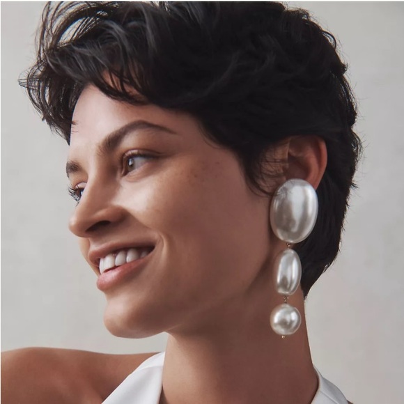 Lele Sadoughi Pearl Linear Bubble Earrings - Picture 6 of 9